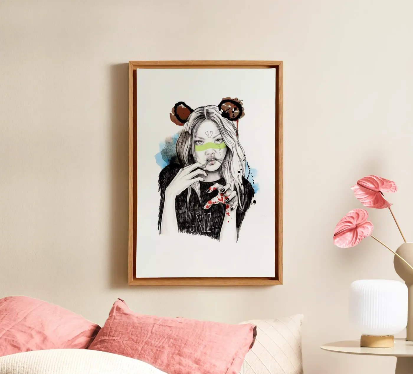 Griz canvas by Meegan Barnes