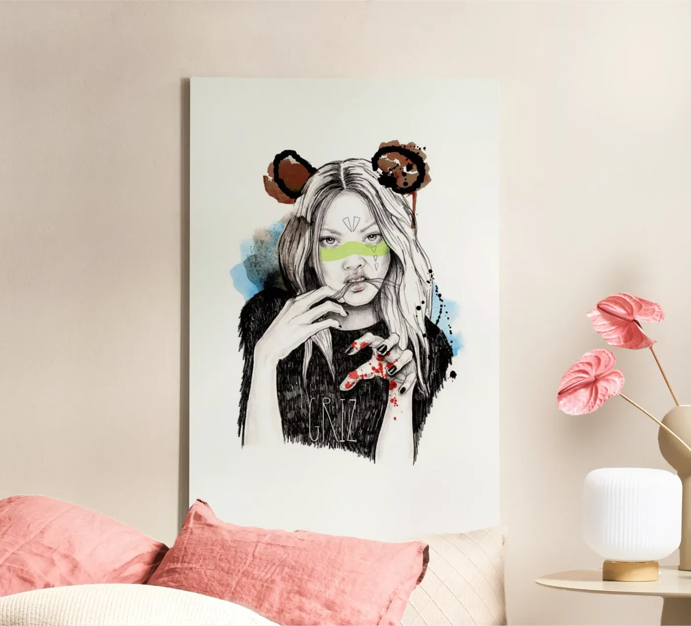 Griz canvas by Meegan Barnes