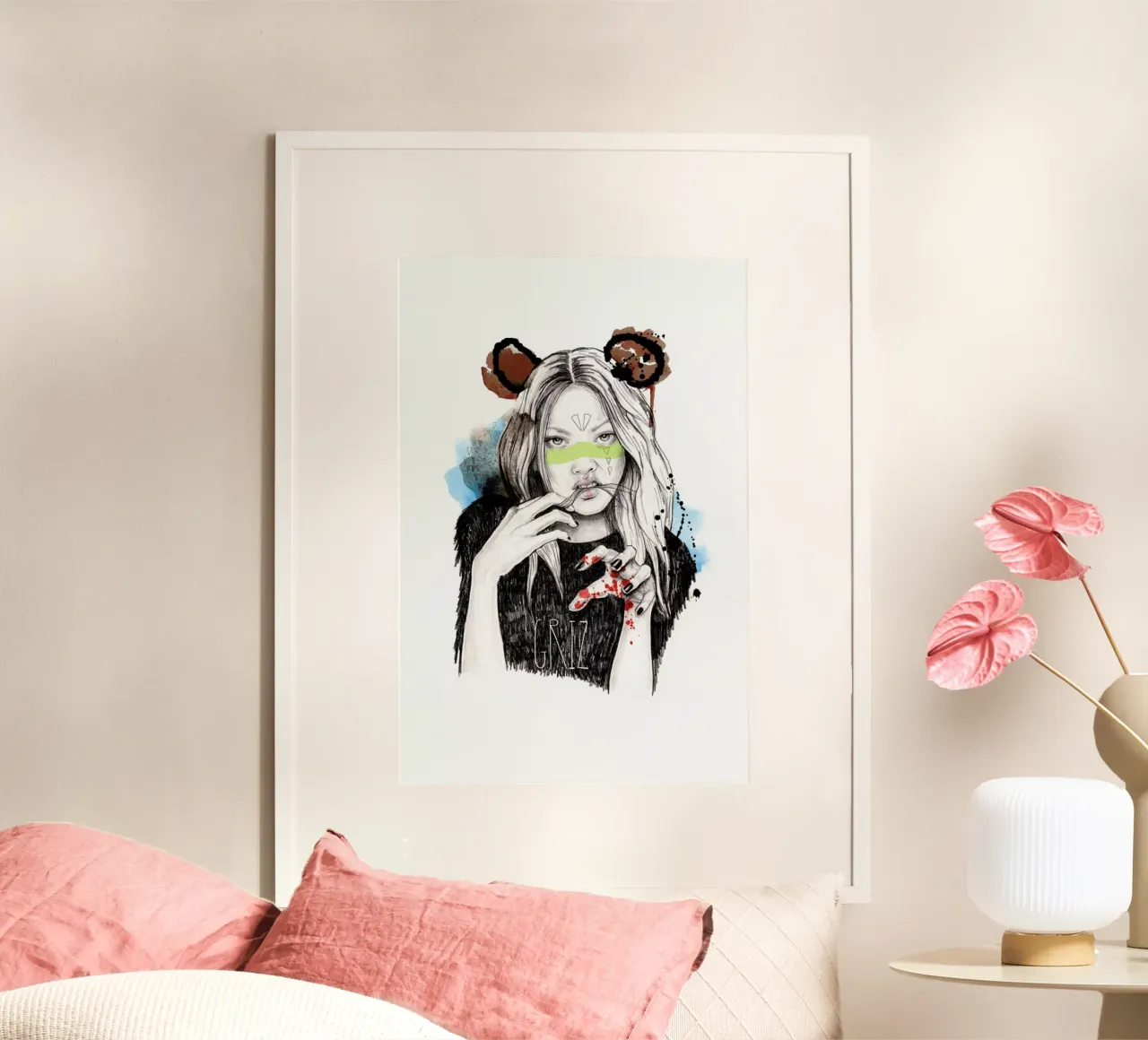 Griz poster con telaio in legno da Meegan Barnes