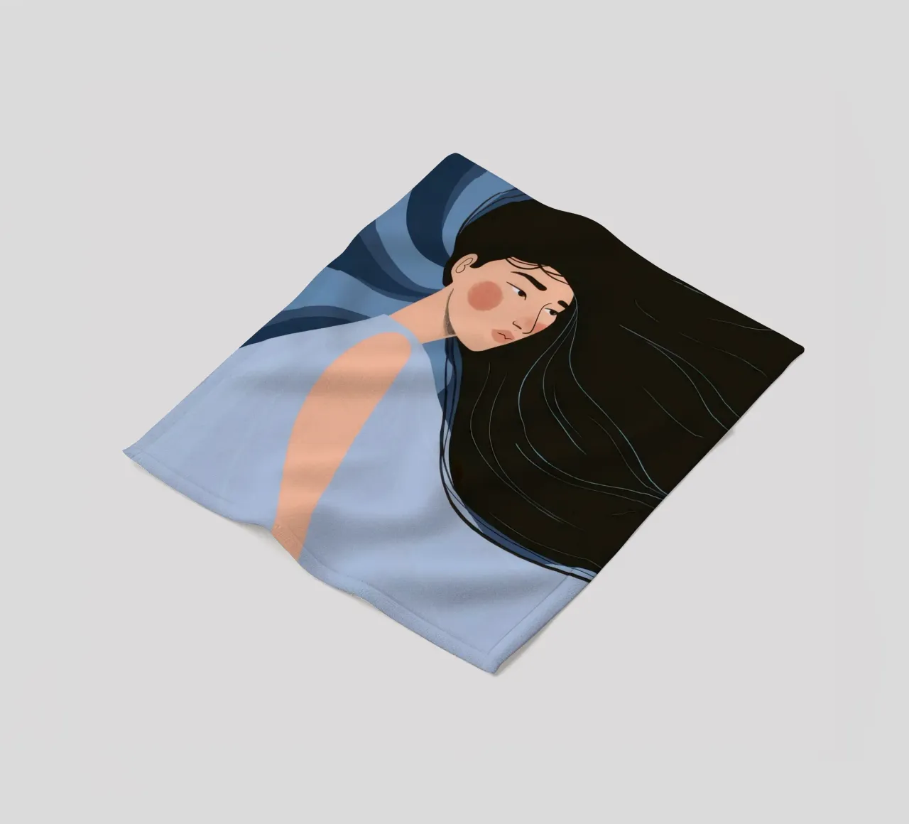 Nocturne Wind Whisper fleece blanket by Hollow Years