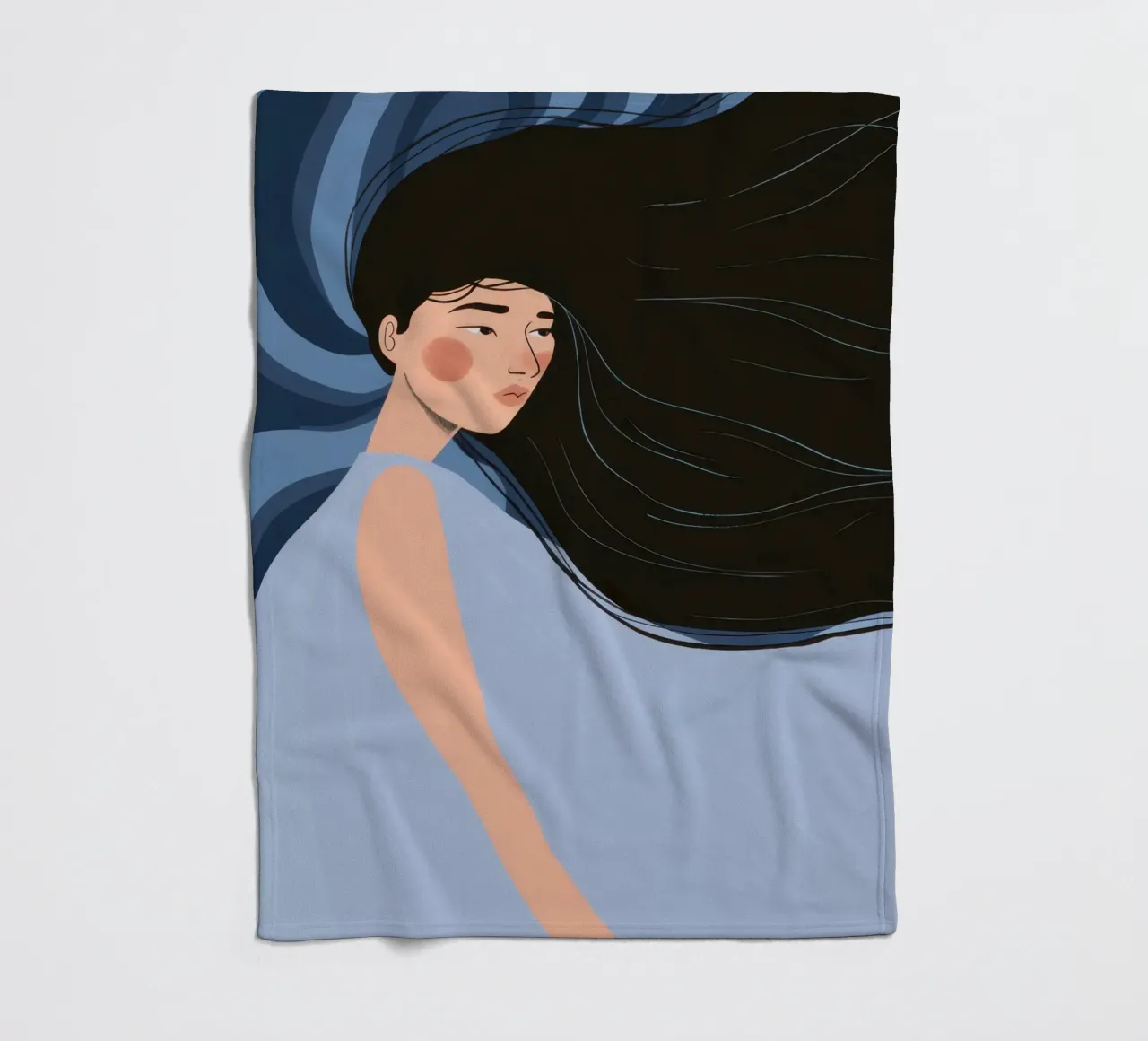 Nocturne Wind Whisper fleece blanket by Hollow Years