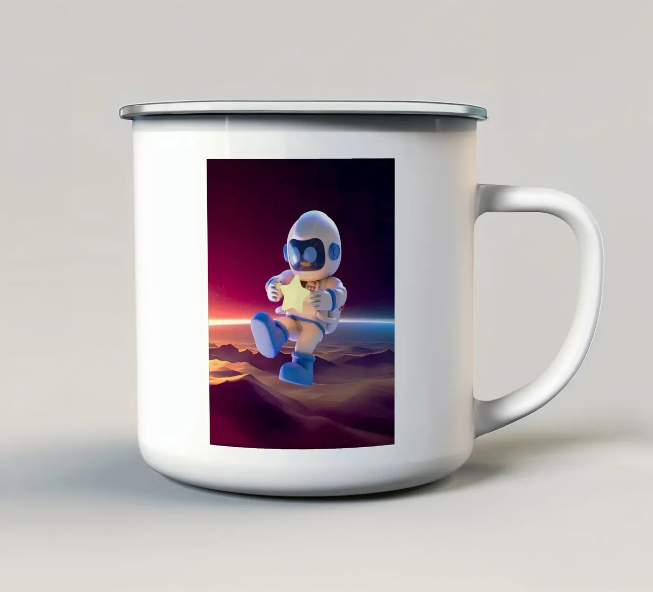 astronaut space tazza in smalto da Creaton