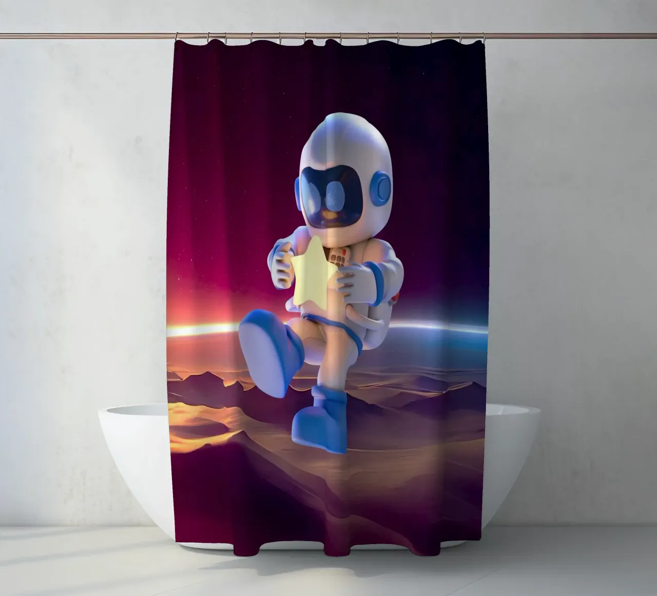 astronaut space rideau de douche de Creaton