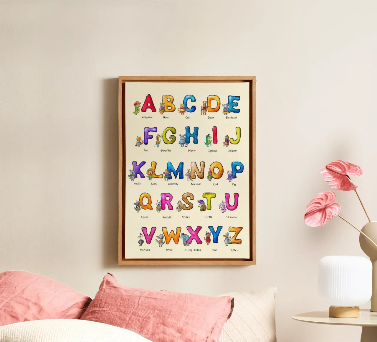 L'ABC dell'inglese per i bambini tela con Cornice a cassetta da muench benjamin
