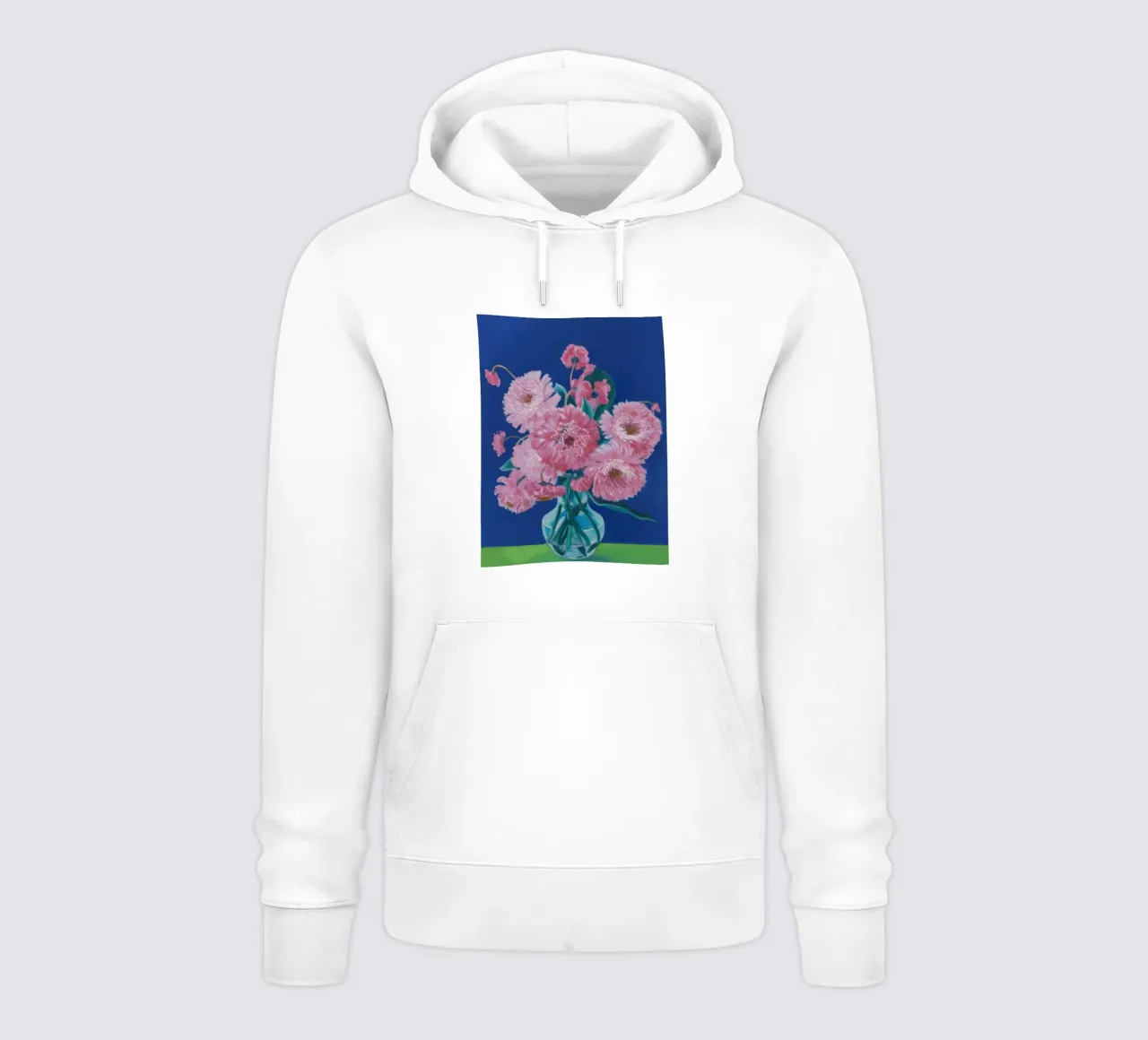 Dalie rosa polverose felpa con cappuccio da Arcane Lines