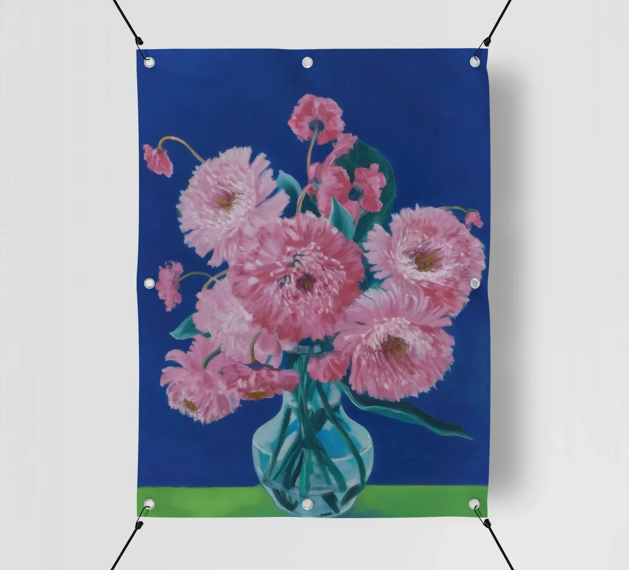 Dalie rosa polverose telo in pvc da Arcane Lines