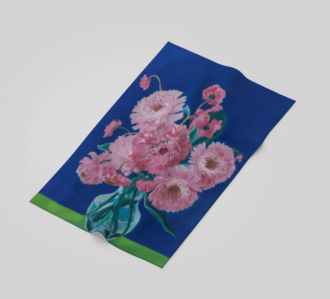 Dalie rosa polverose telo mare da Arcane Lines