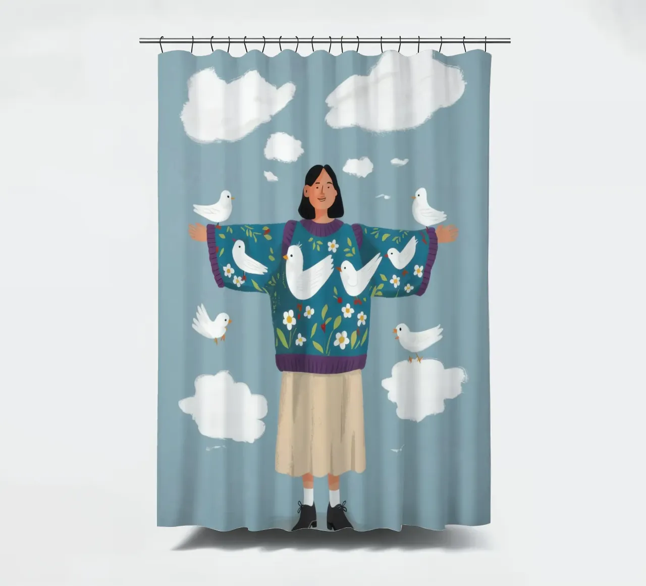 Custode della colomba celeste tenda da doccia da Hollow Years