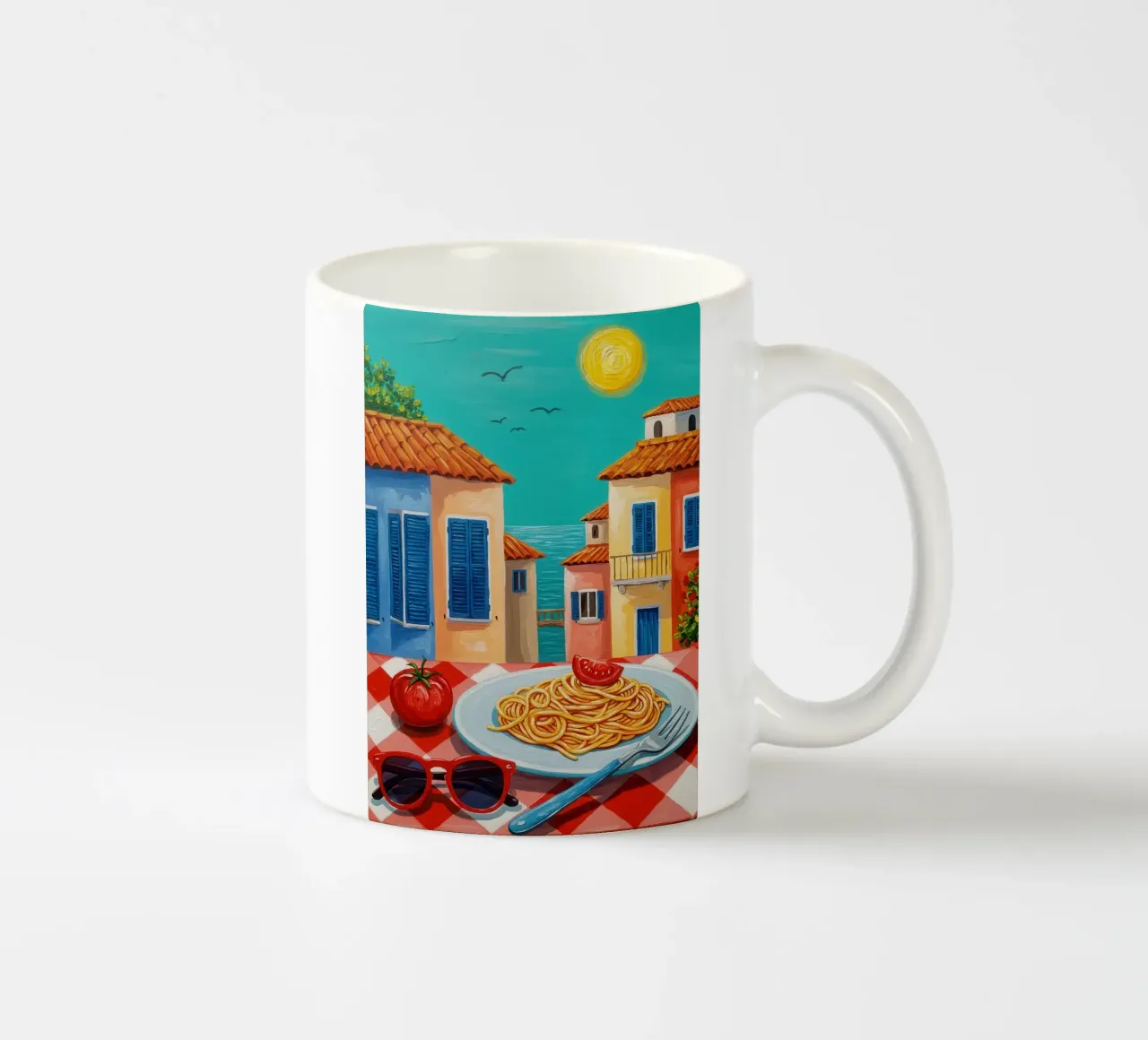 Spaghetti Terrace View tazza in ceramica da Lune Dreams