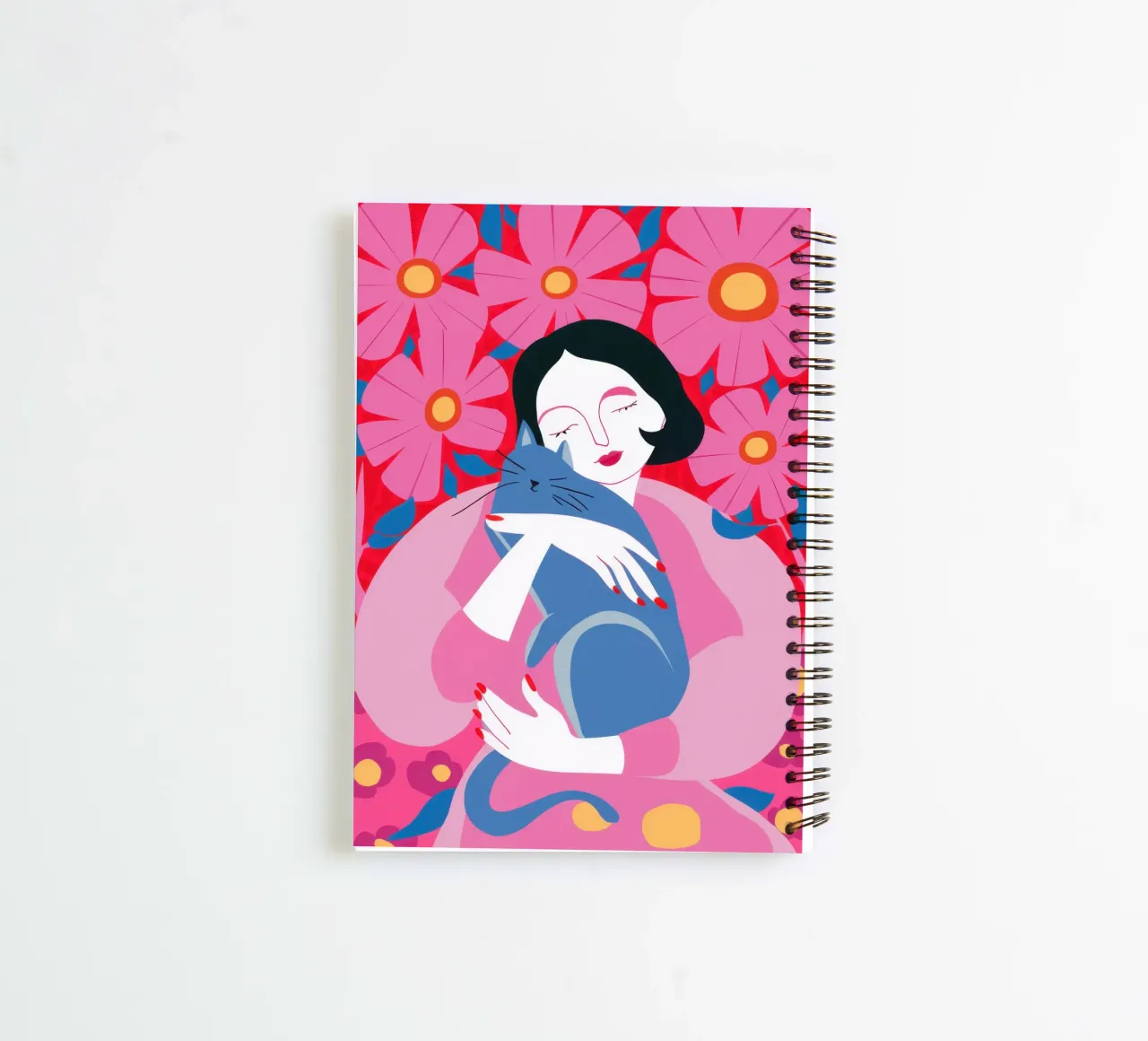 Fuchsia Feline Dream spiral notebook by Hollow Years