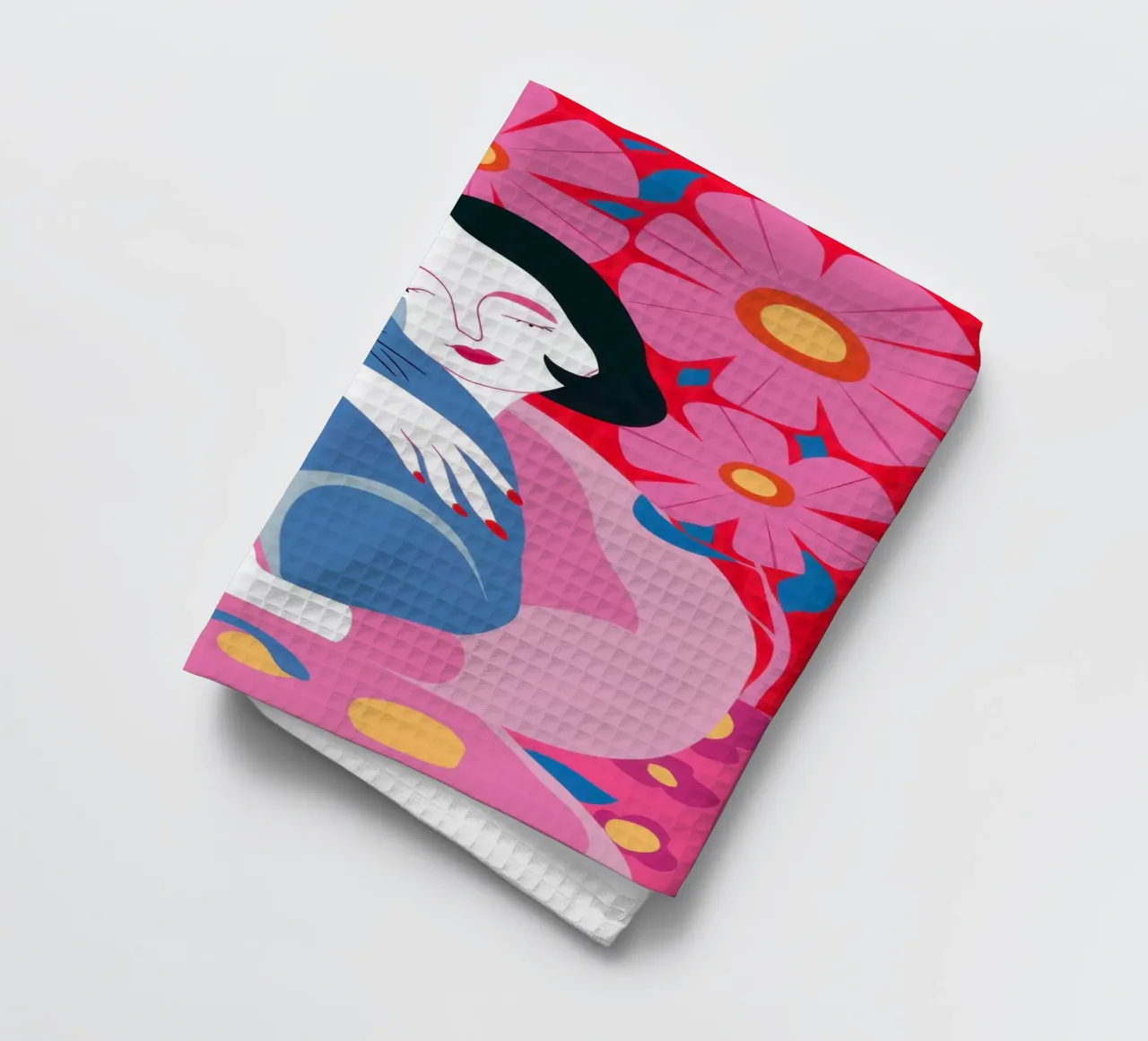 Fuchsia Feline Dream torchon de Hollow Years