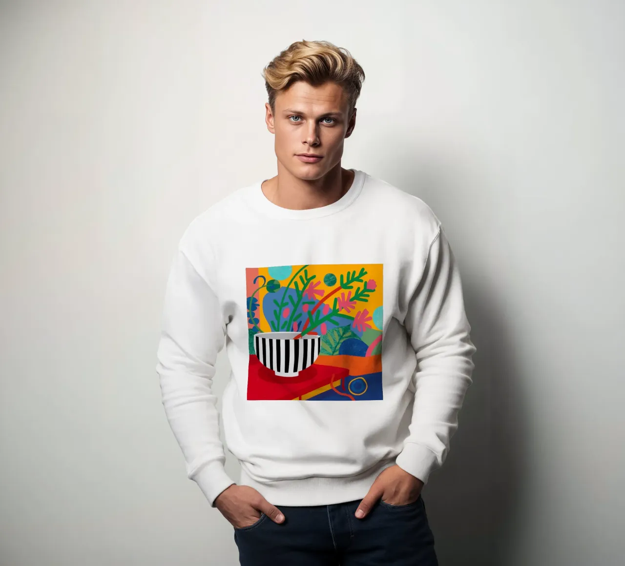 Ciotola a righe cromatiche felpa da Arcane Lines