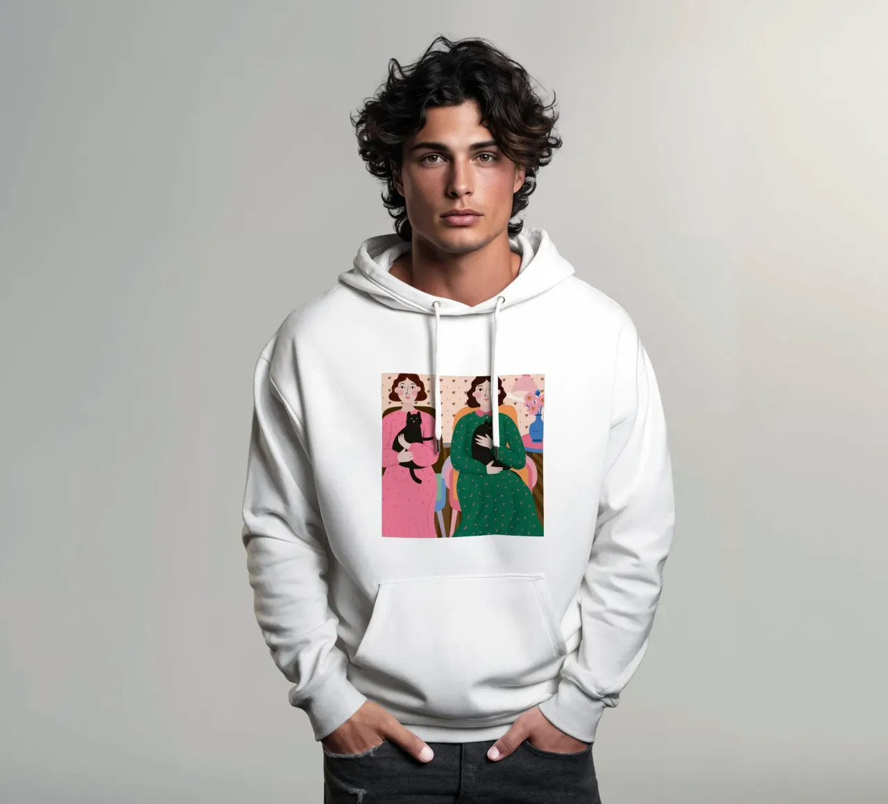 Compagni felini gemelli felpa con cappuccio da Hollow Years