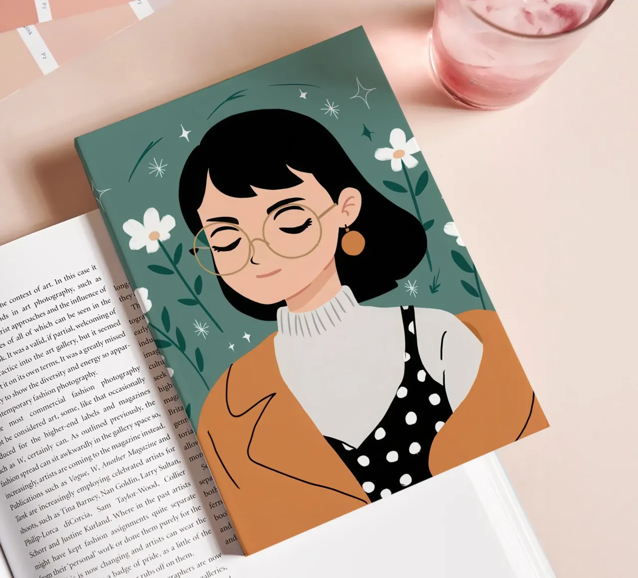 Contented Polka Dot Poise notebook by Hollow Years