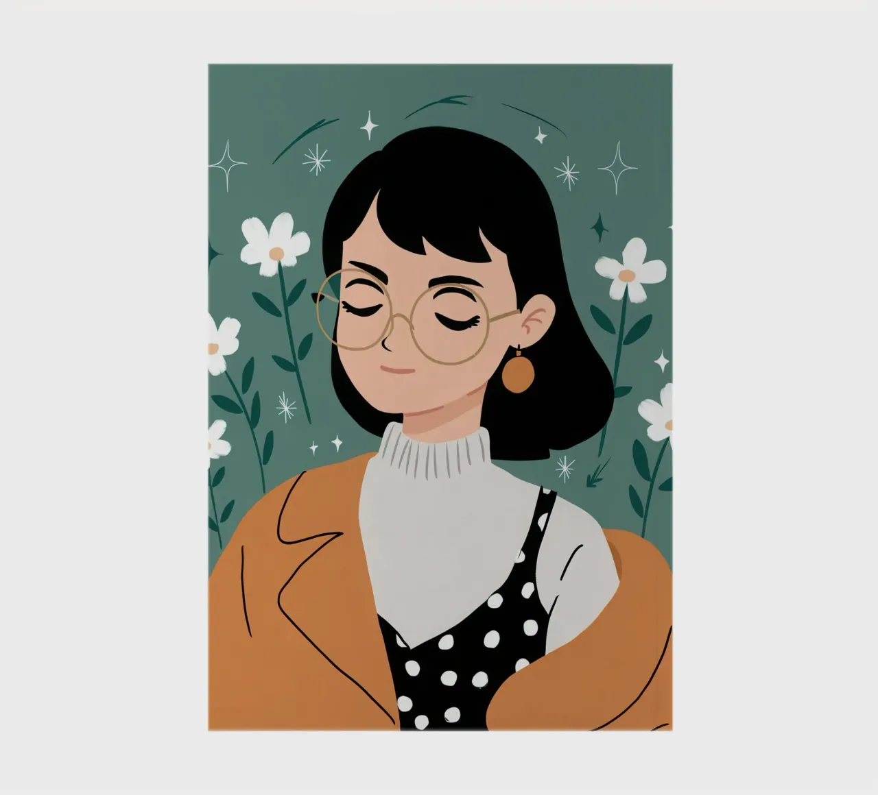Contented Polka Dot Poise notebook by Hollow Years