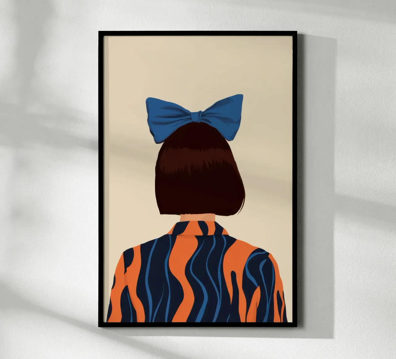 Sapphire Bow Abstract poster by Hollow Years