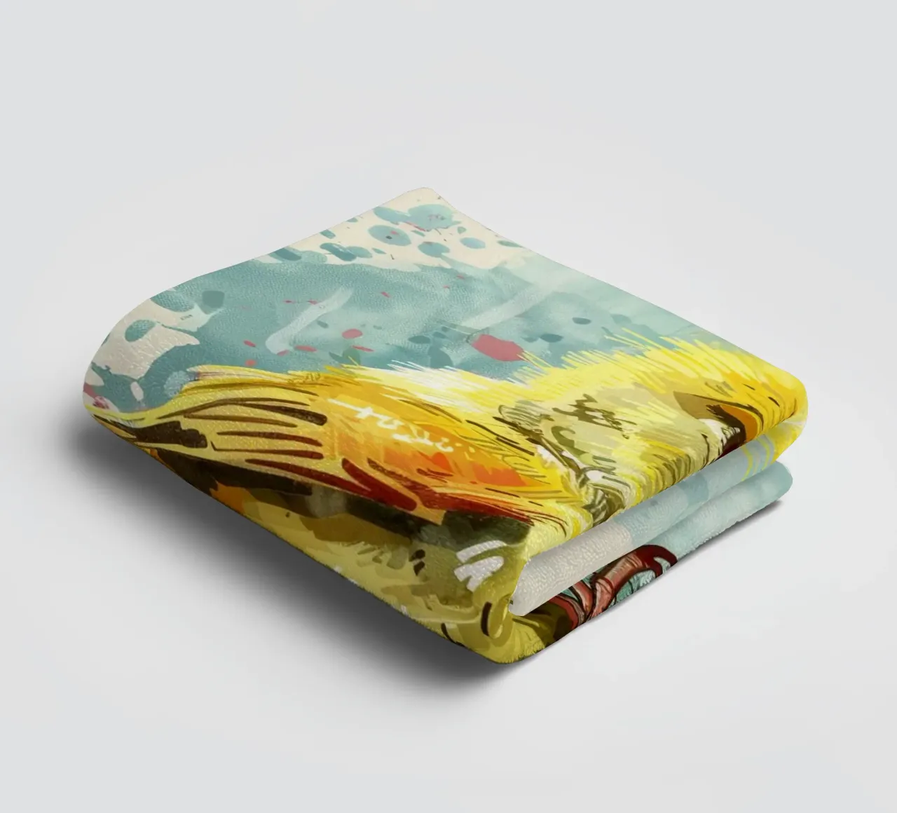 Oiseau jaune vif perché sur une branche serviette de bain de DesignDoodle