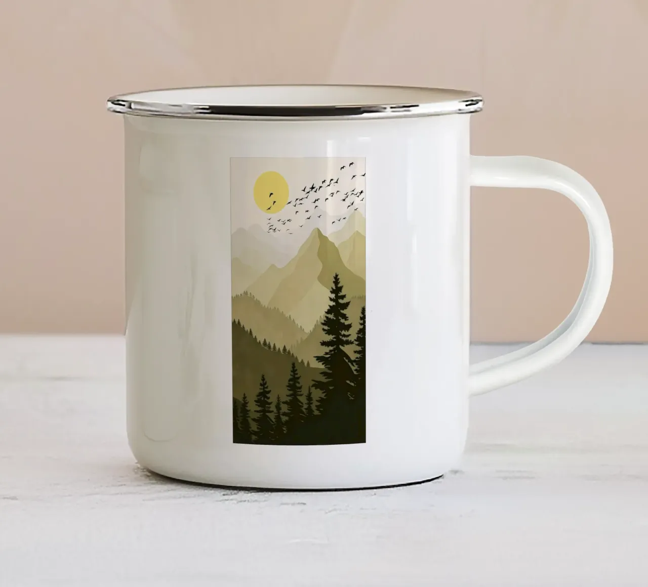 natural scene wildlife tazza in smalto da twillight