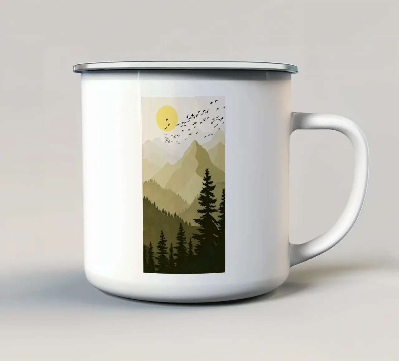 natural scene wildlife tazza in smalto da twillight