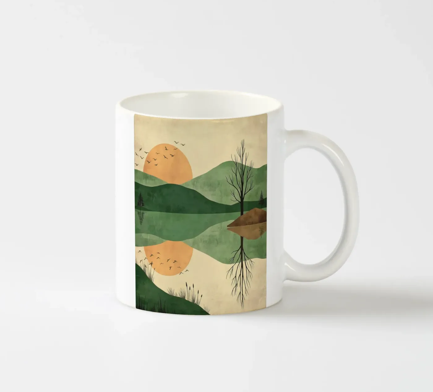 sunset reflect ceramic mug by twillight