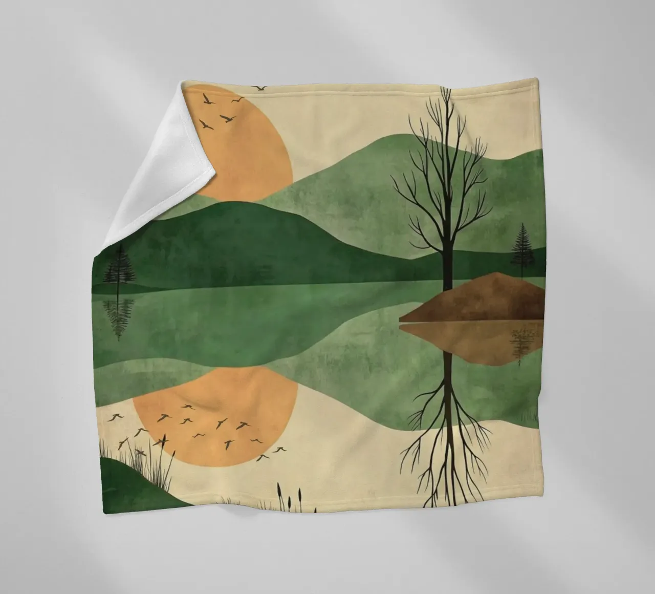 sunset reflect fleecedeken van twillight