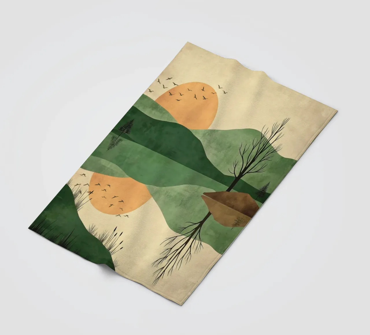 sunset reflect fleecedeken van twillight