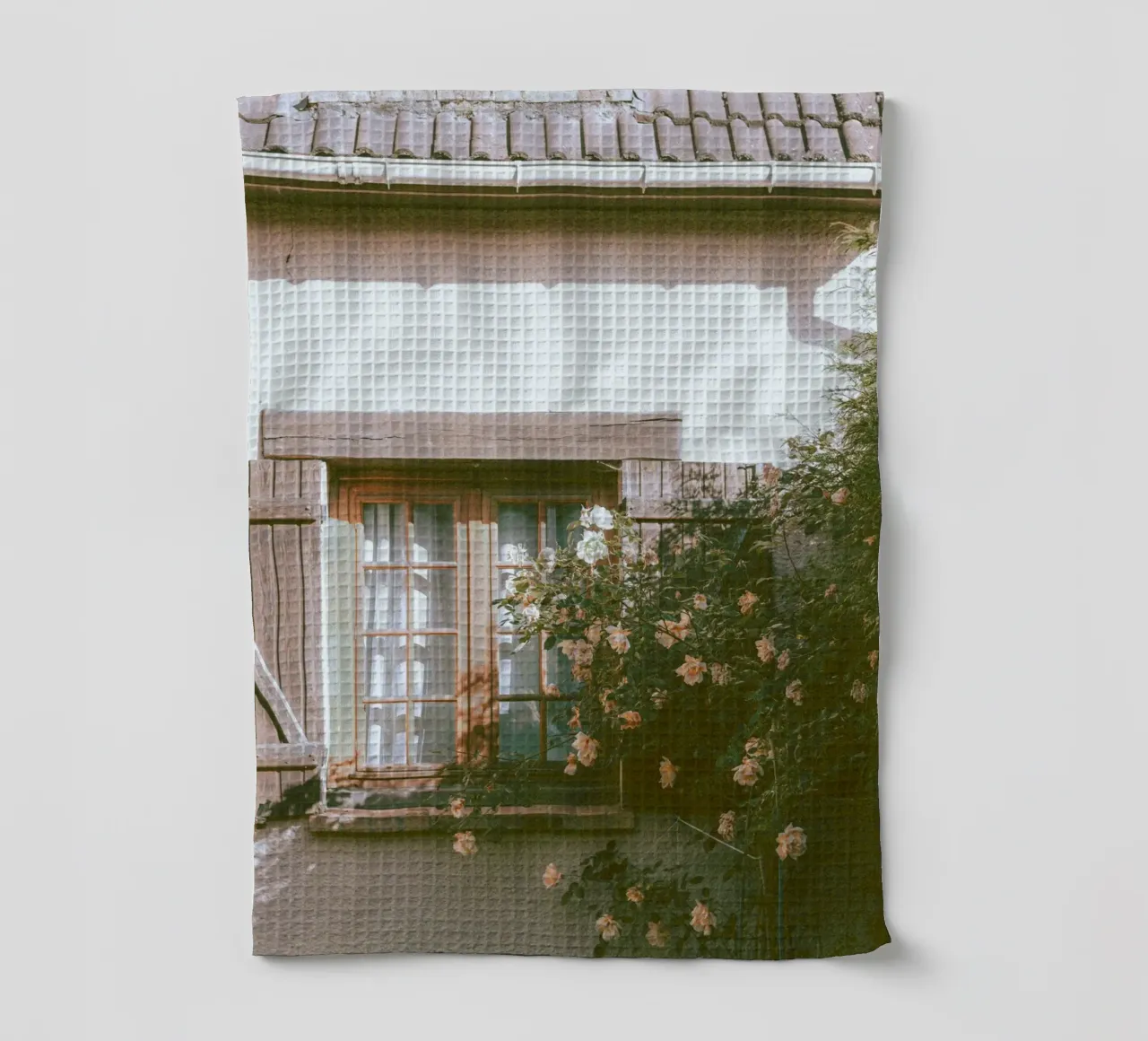 climbing plants greenery tea towel by prindy