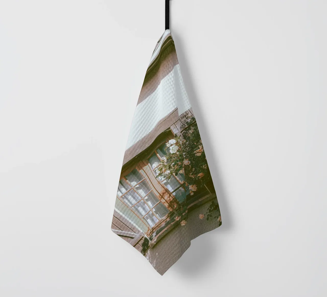 climbing plants greenery tea towel by prindy