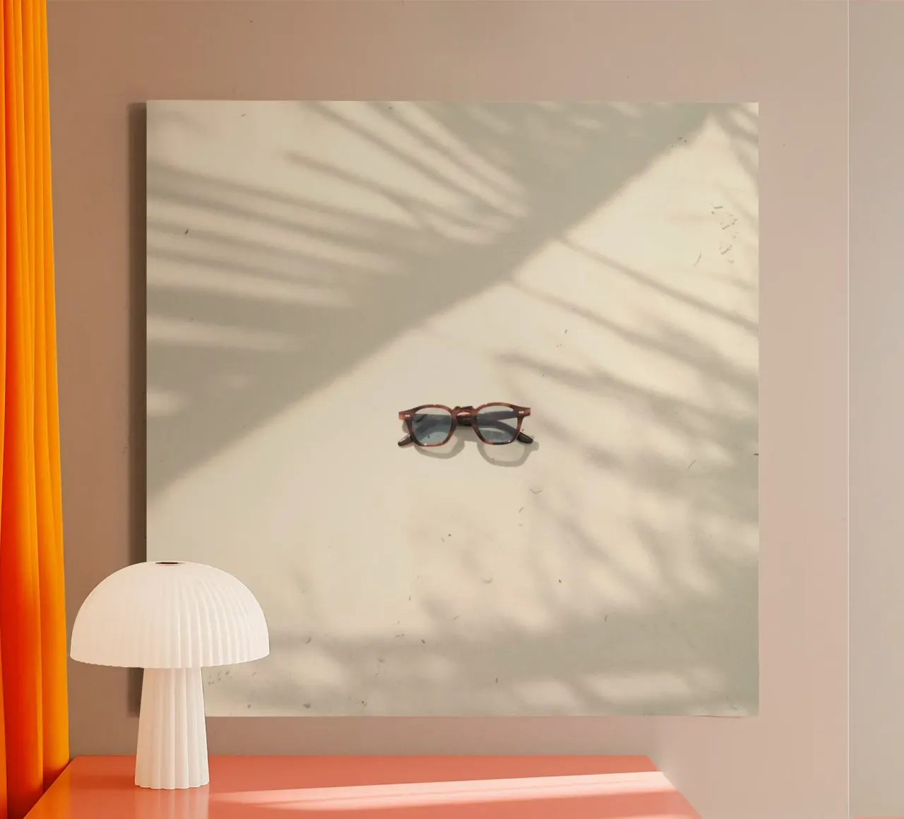 single sunglasses canvas met Baklijst van prindy