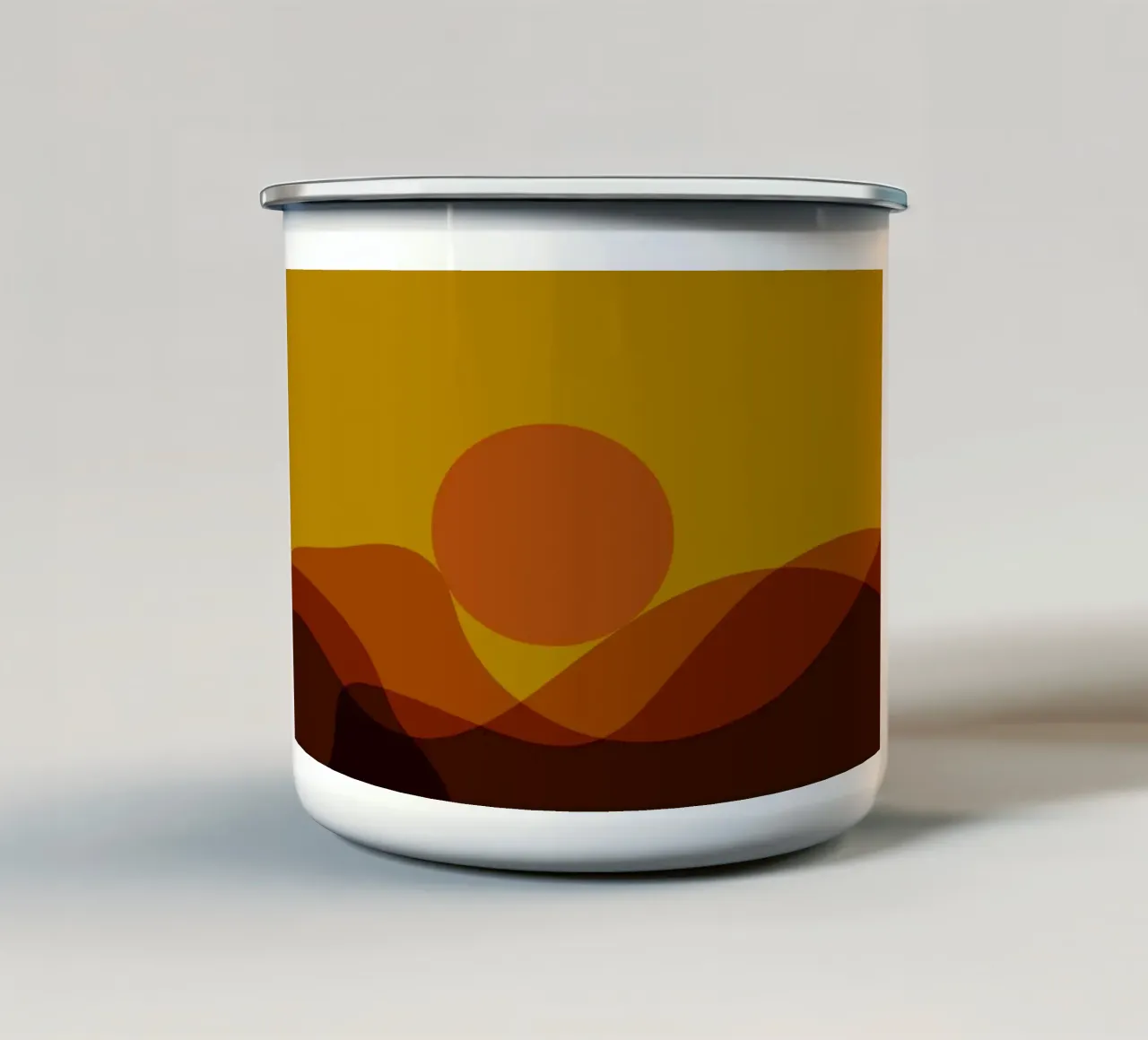 warm horizon layers tazza in smalto da twillight