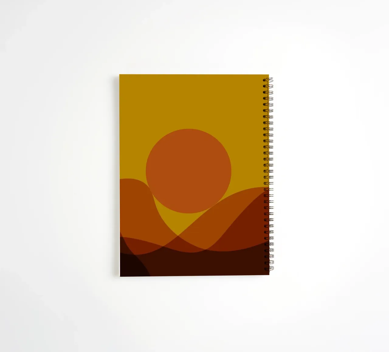 warm horizon layers spiral notebook by twillight