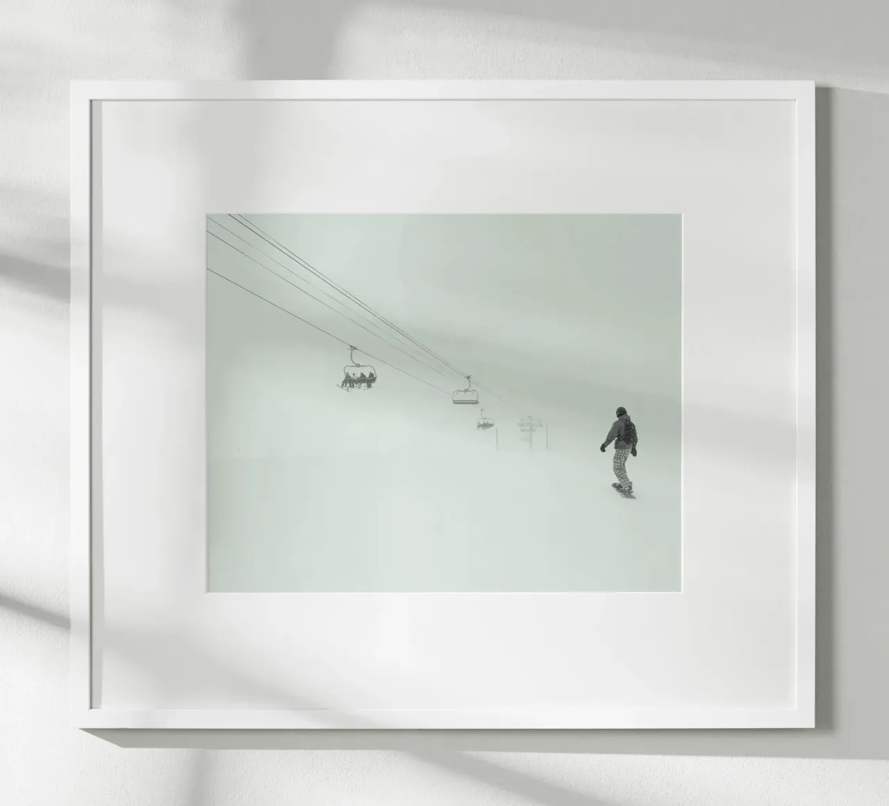 winter sports chairlift poster de prindy