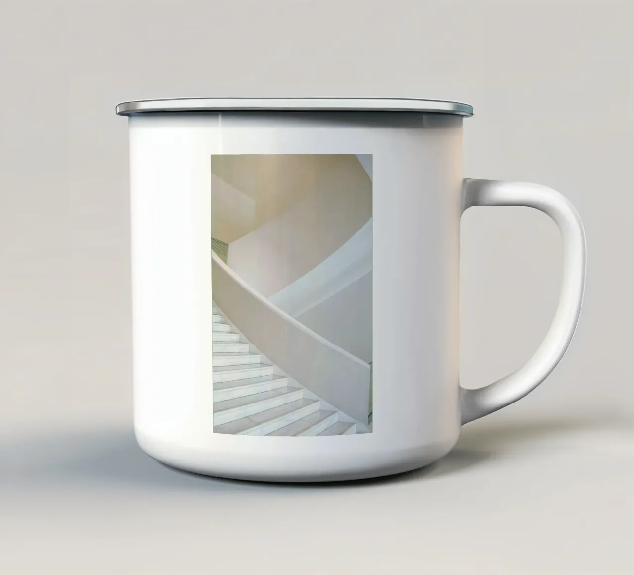 staircase curved tazza in smalto da prindy
