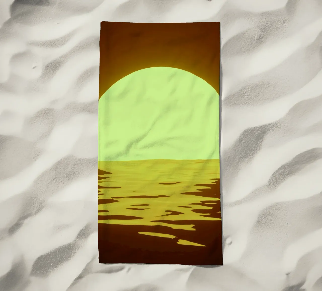 sunset rippling telo mare da twillight