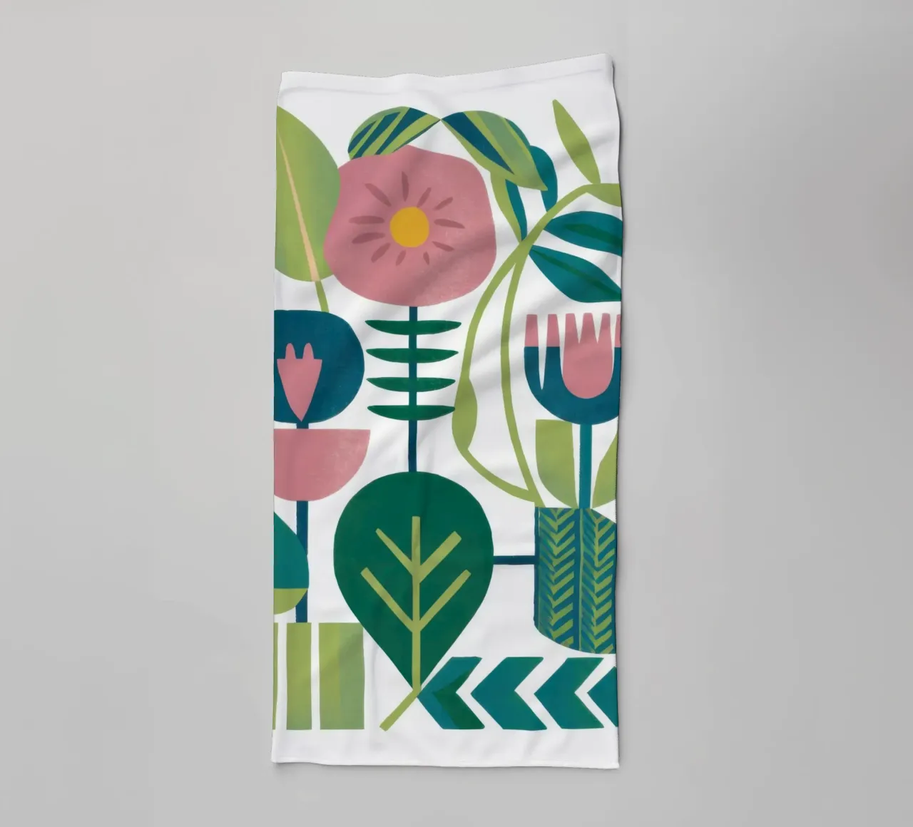 Geometrisch-Botanische Harmonie Handtuch von Hollow Years