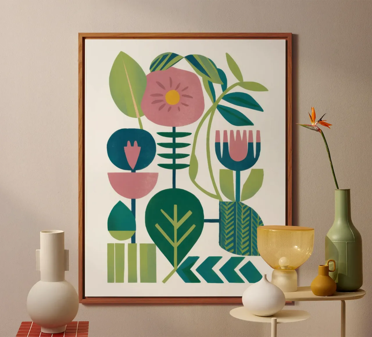 Armonia geometrica botanica alluminio dibond da Hollow Years
