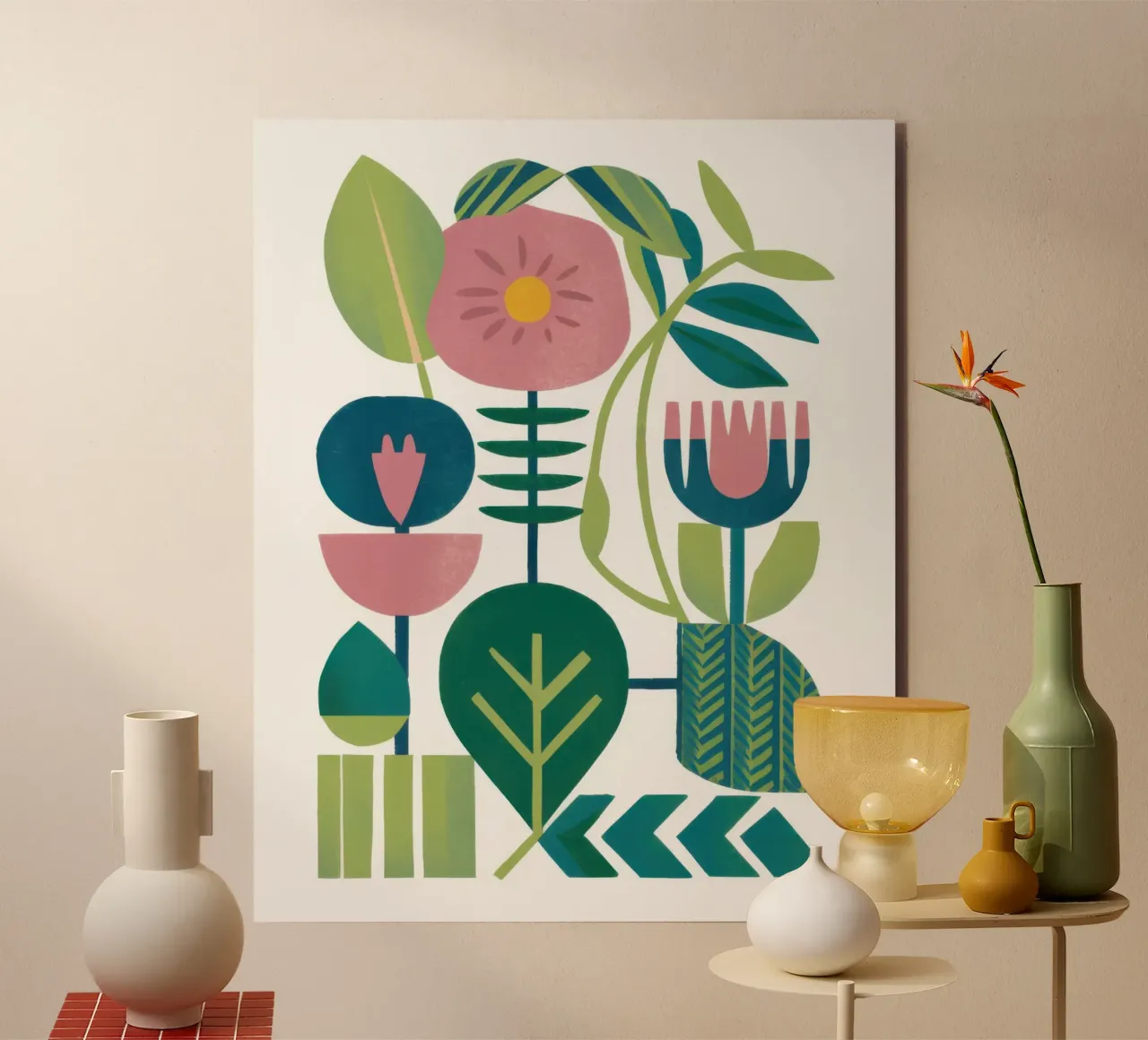 Armonia geometrica botanica alluminio dibond da Hollow Years
