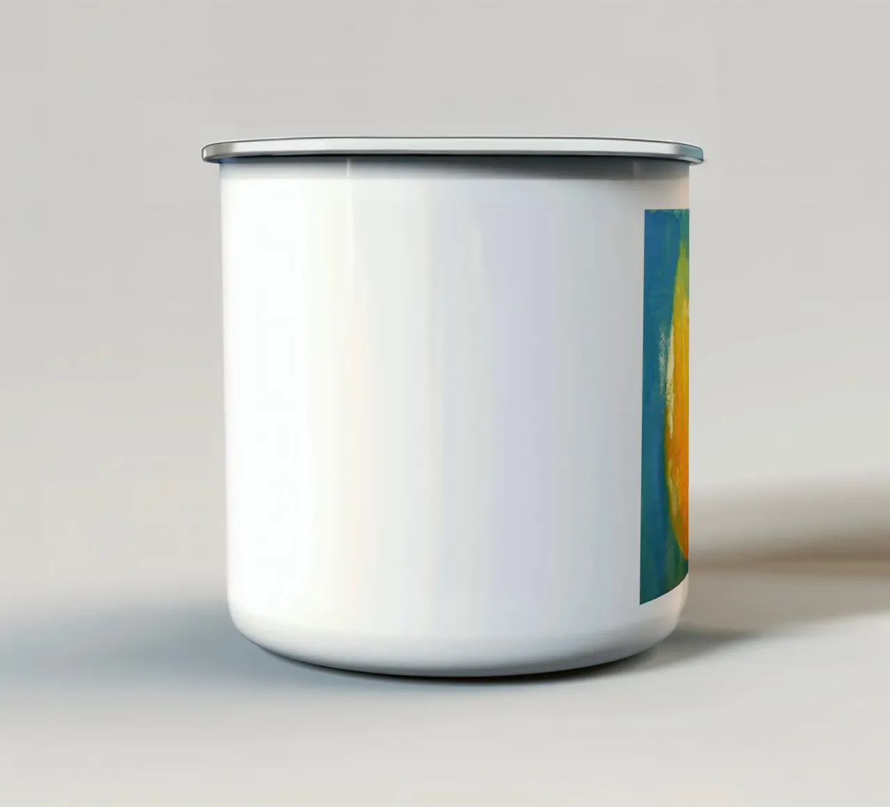 Tulpen gelb/weiß tazza in smalto da Anita Gewald