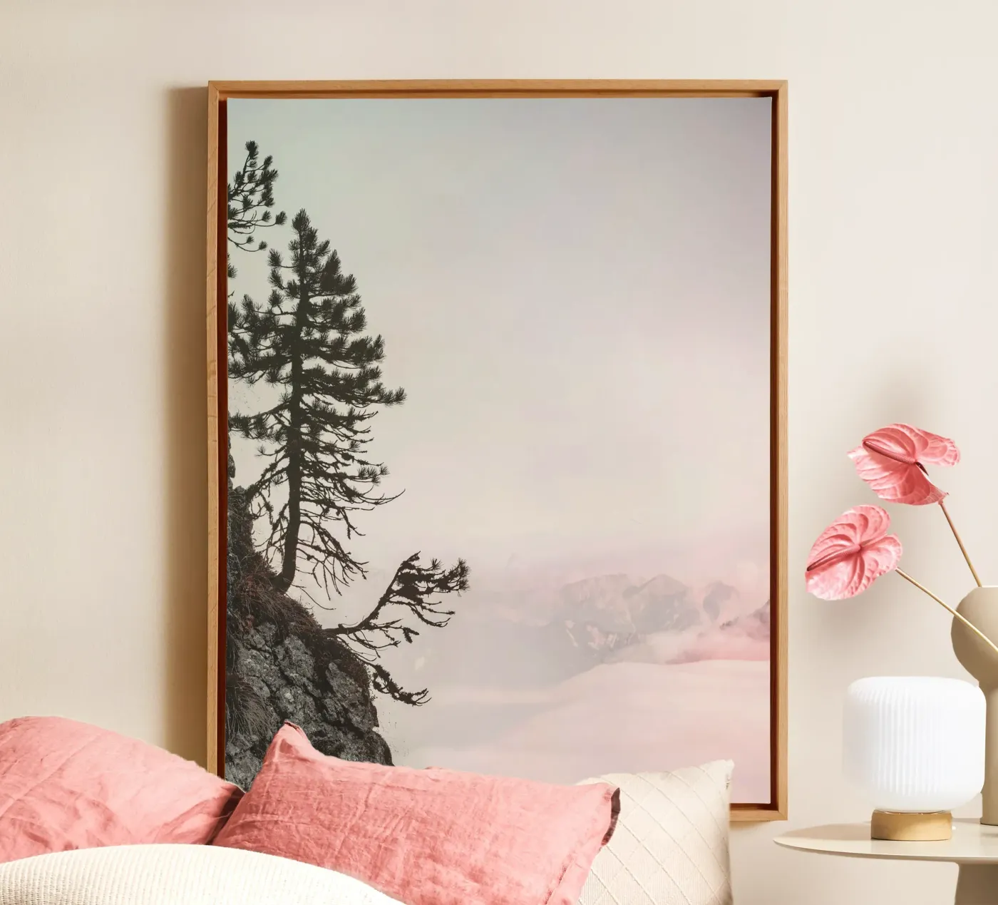 cliff pine tree tela da Histrol