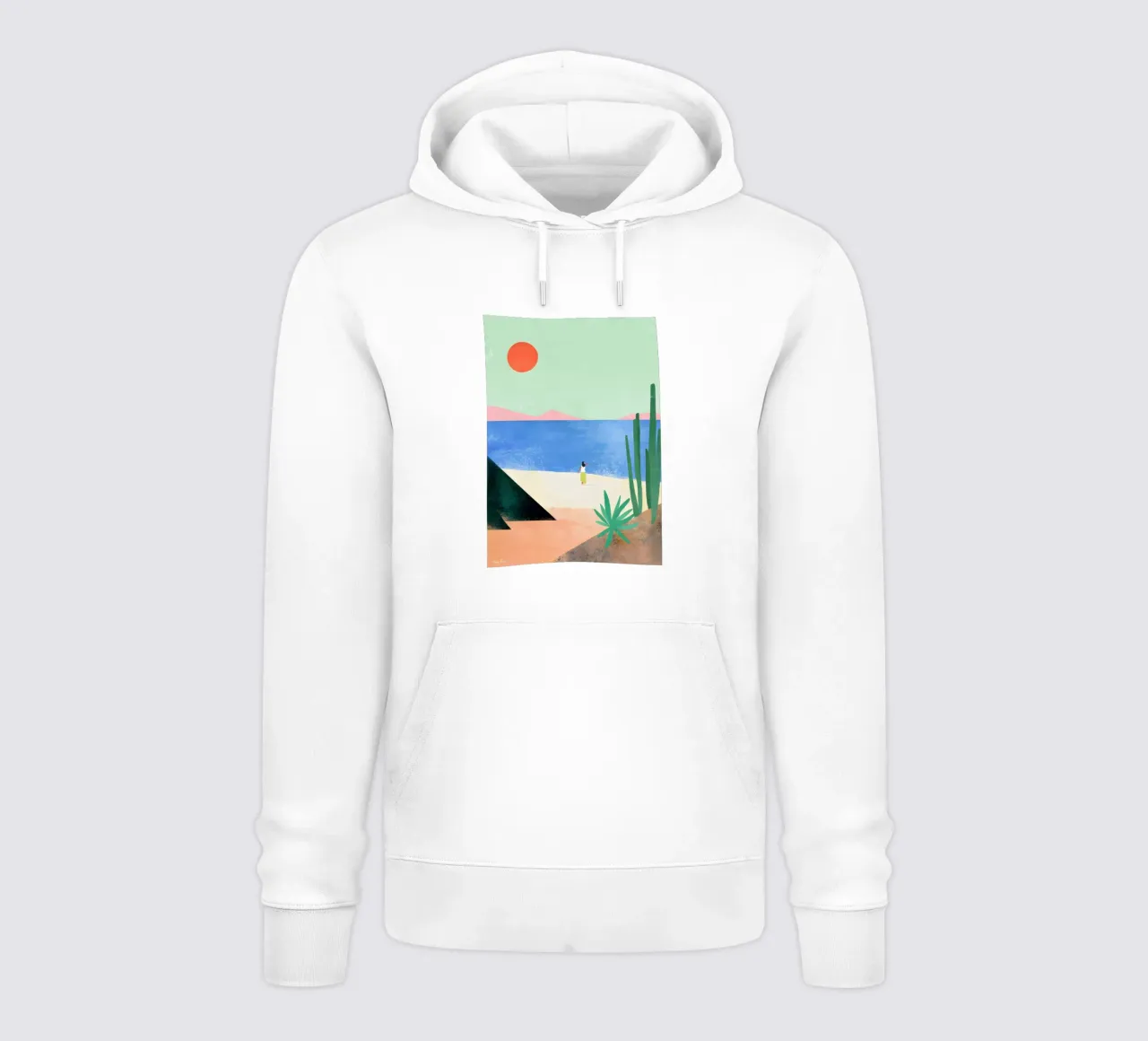 Ragazza da spiaggia ii felpa con cappuccio da Funny wall
