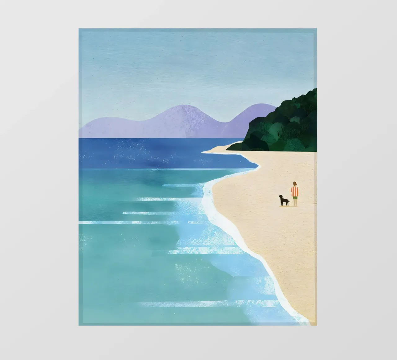 Passeggiata sulla spiaggia ii telo in pvc da Funny wall