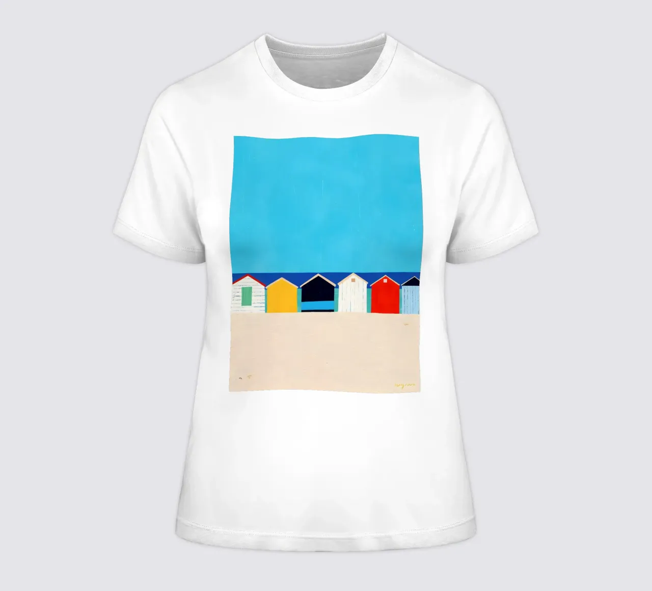 SPIAGGIA2WT3 t-shirt da donna da Funny wall