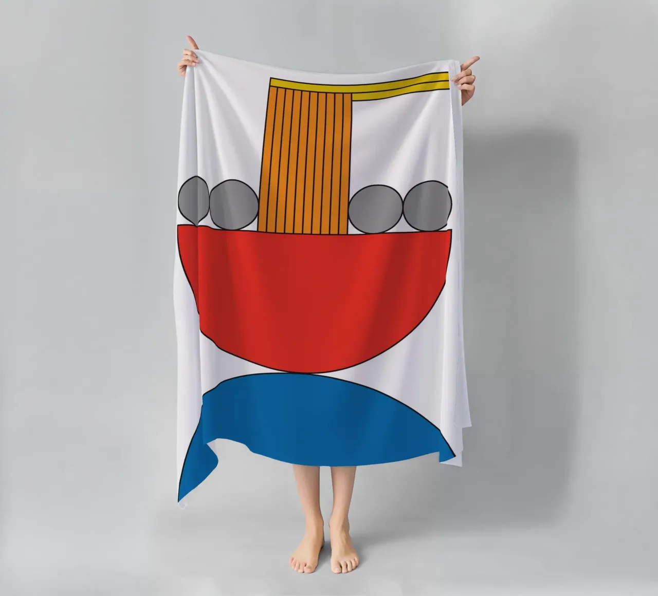 Meatball bauhaus delicious beach towel by Family Bauhaus Art