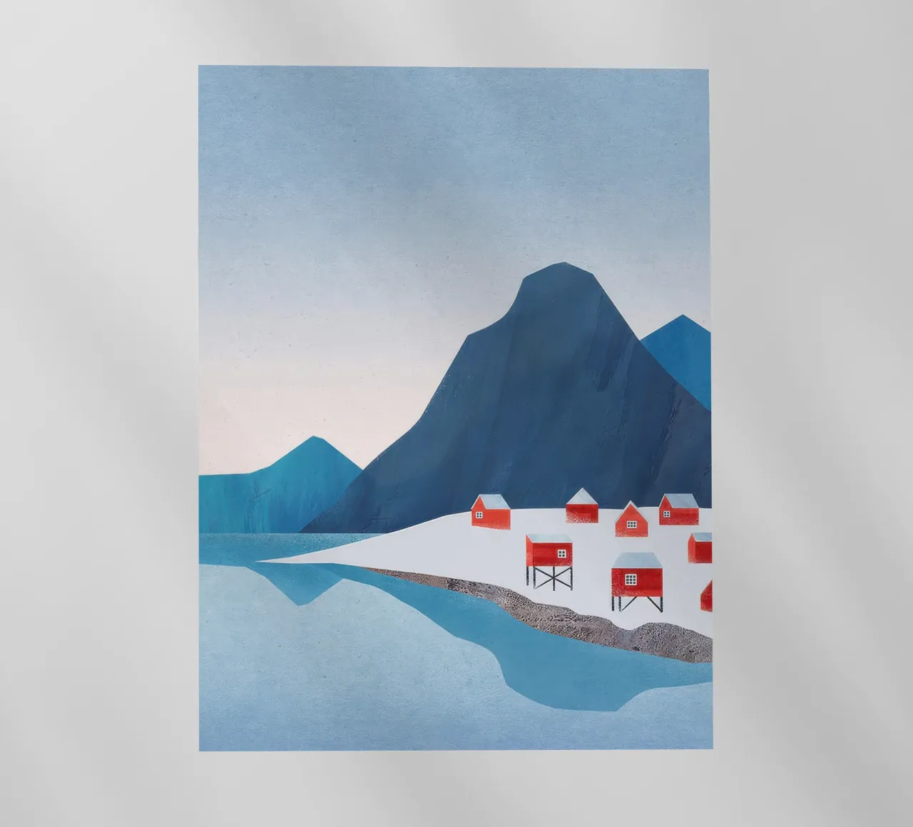 Case rosse, Lofoten pellicola backlit da Funny wall
