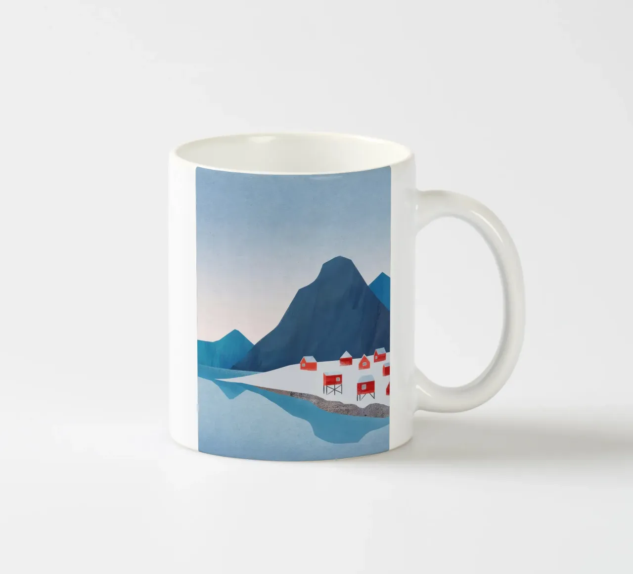 Case rosse, Lofoten tazza in ceramica da Funny wall