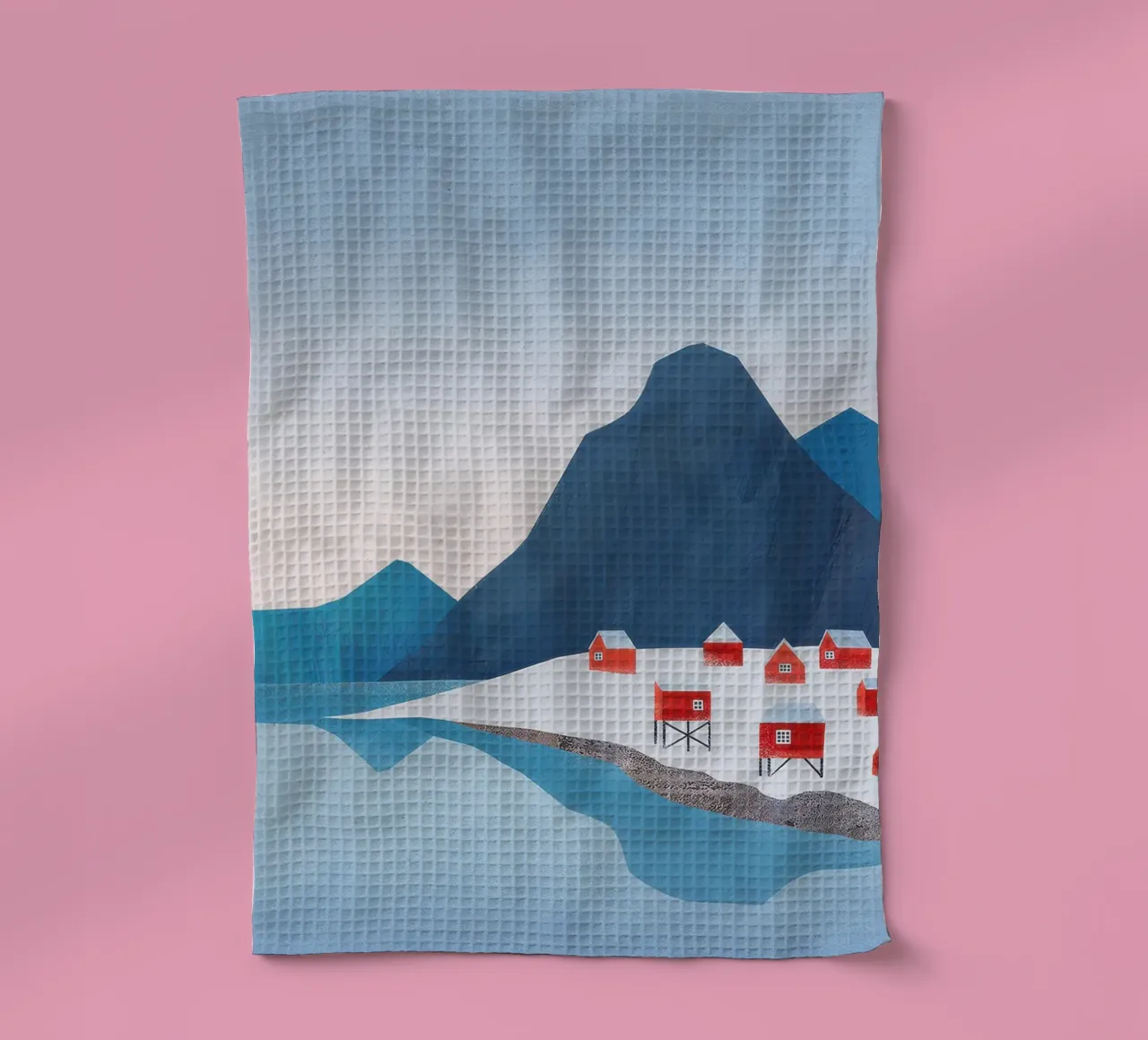 Case rosse, Lofoten canovaccio da cucina da Funny wall