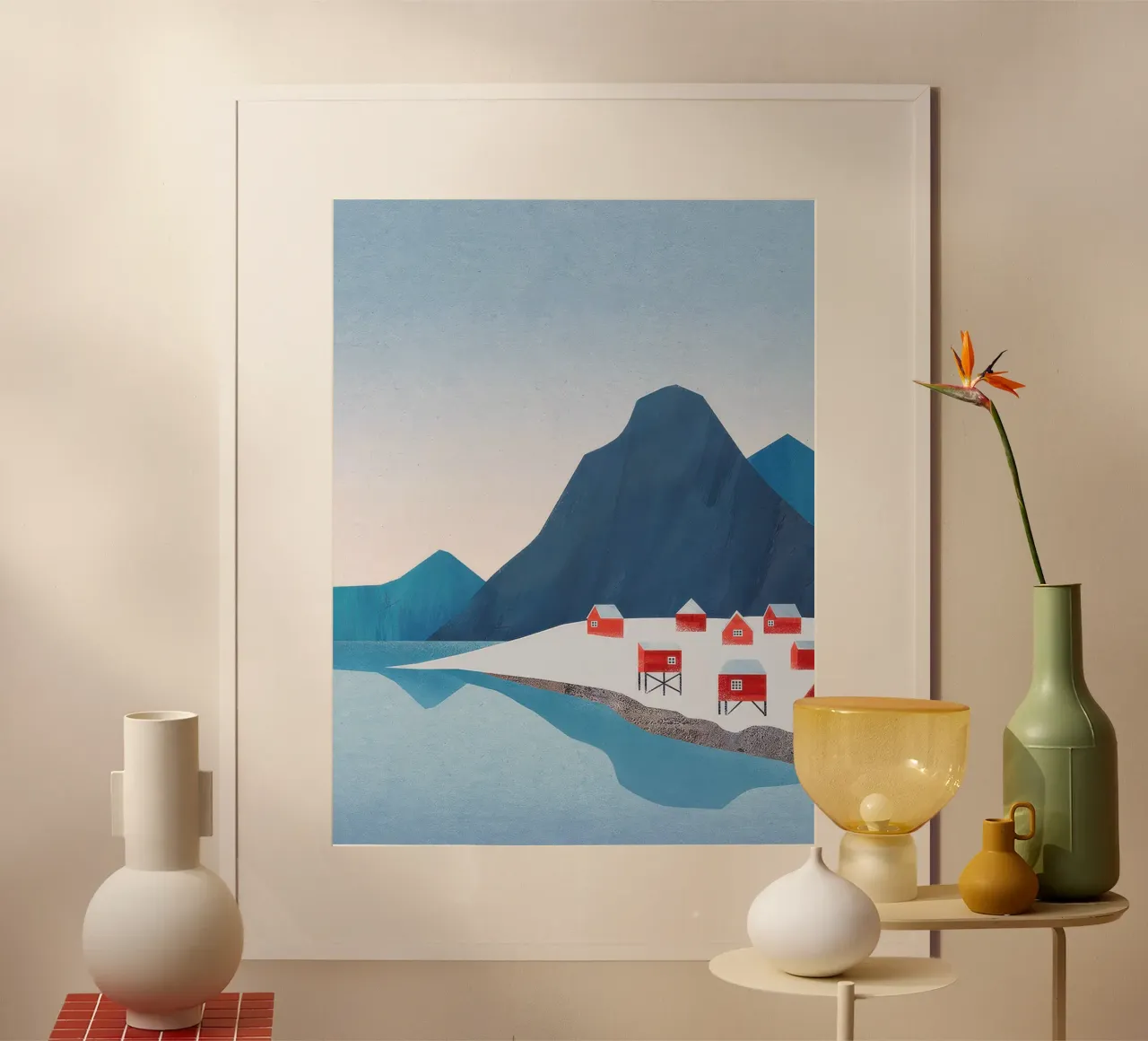 Case rosse, Lofoten carta hahnemühle da Funny wall