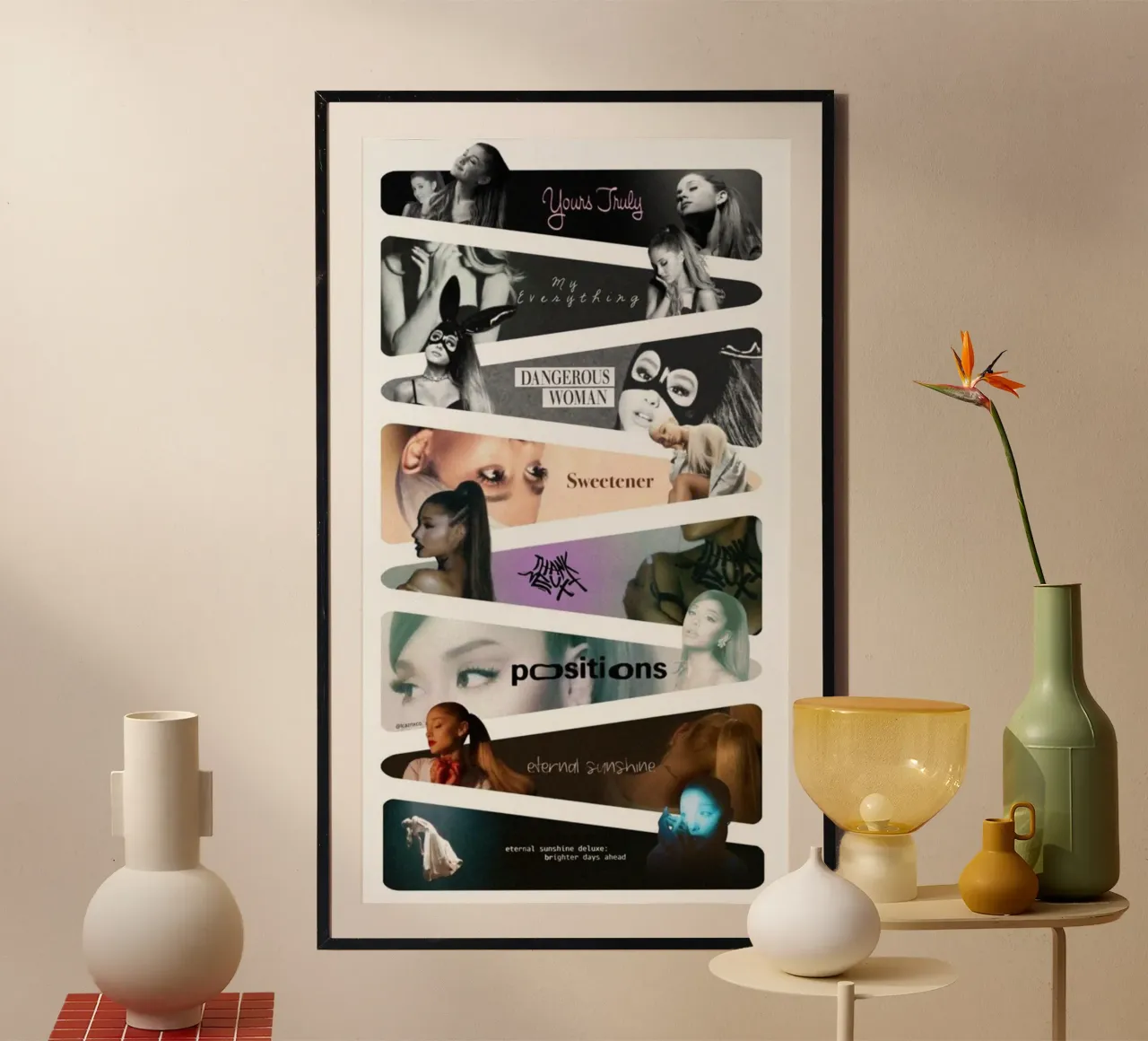 Grande Sussurri in Rosa poster con telaio in plastica da hornosofhappy