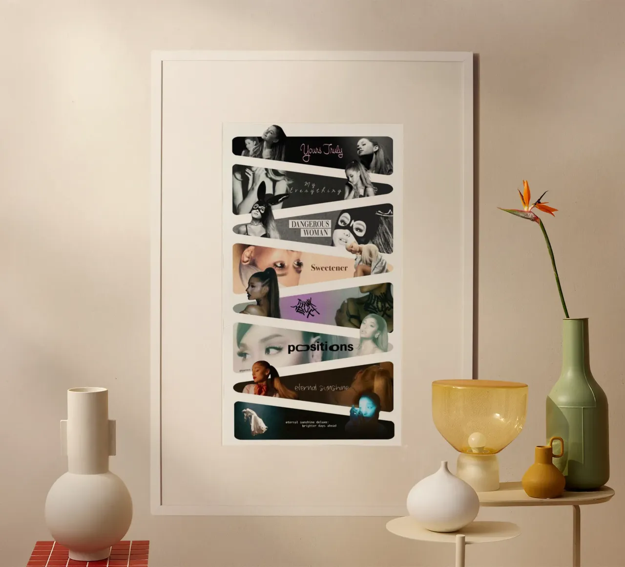 Grande Sussurri in Rosa poster con telaio in plastica da hornosofhappy