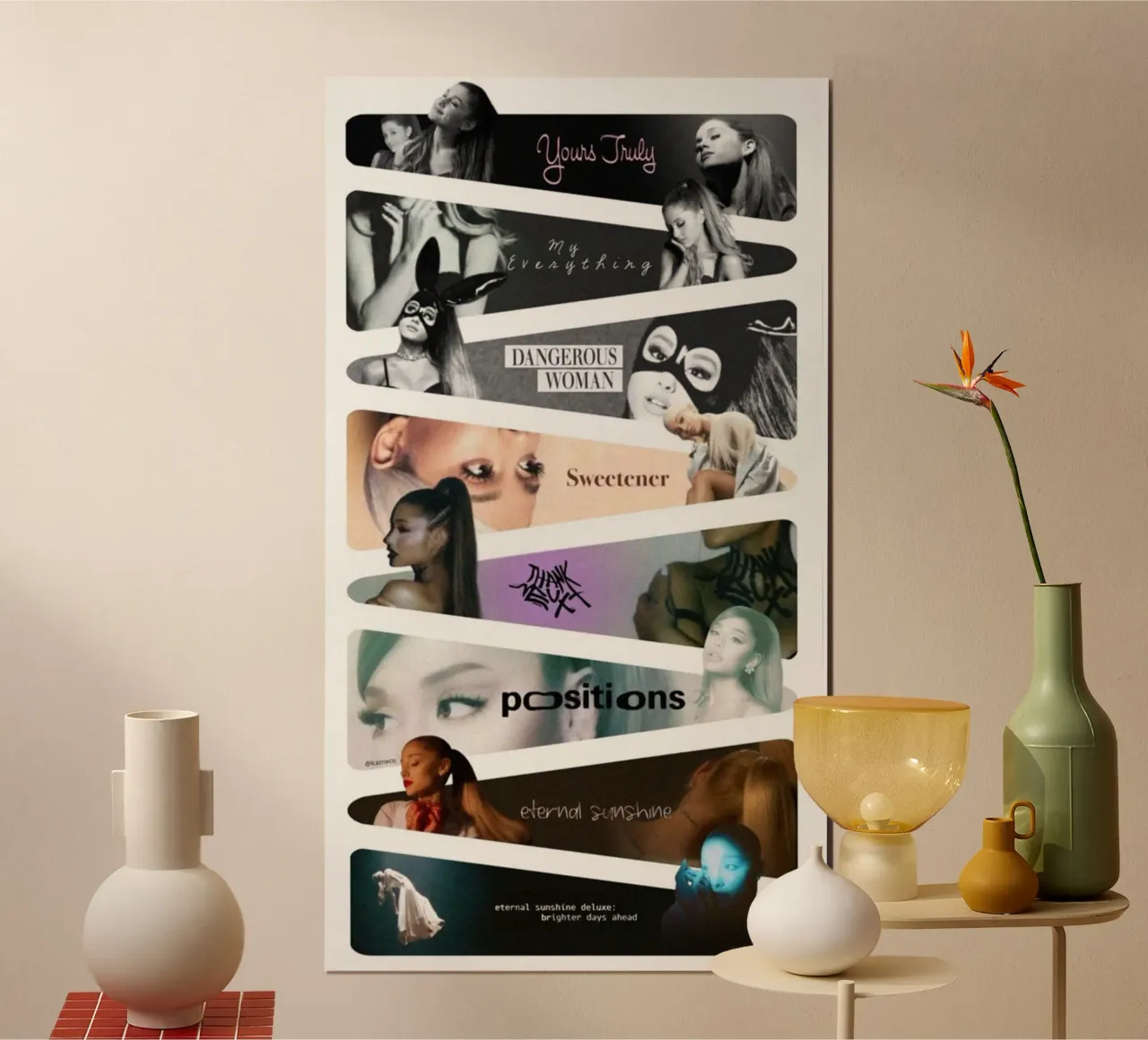 Grande Sussurri in Rosa poster con telaio in plastica da hornosofhappy